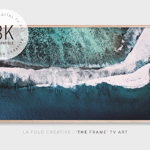 Samsung Frame TV Art, Minimalist Digital Wall Art, Minimalist Ocean Photography, Art for Frame TV, Beach Home Decor, 4K Samsung TV Art