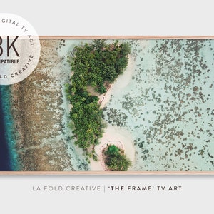 Samsung Frame TV Art | Island Aerial | Art for Frame TV | Digital Art | Digital Download | Frame Art | 4K Samsung Frame TV Art