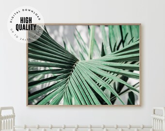 Impressão de folha de palmeira do Taiti: arte de parede tropical (download digital)