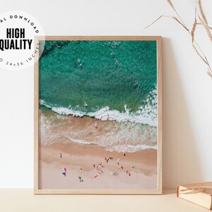 Aerial Beach Print: Manly Beach, Sydney (Digital Download)