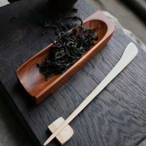 Plum Wood Chahe Tea Scoop: Tea Ceremony Set
