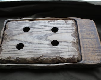 Vassoio da tè in legno di frassino Wabi-Sabi: set per la cerimonia del tè Gong Fu