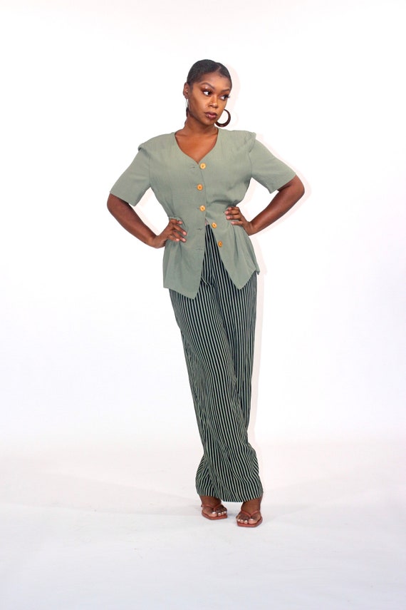 Vintage 80s Stripe Jumpsuit