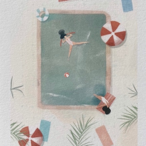 Carte postale piscine