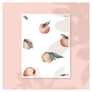 Watercolor peach poster