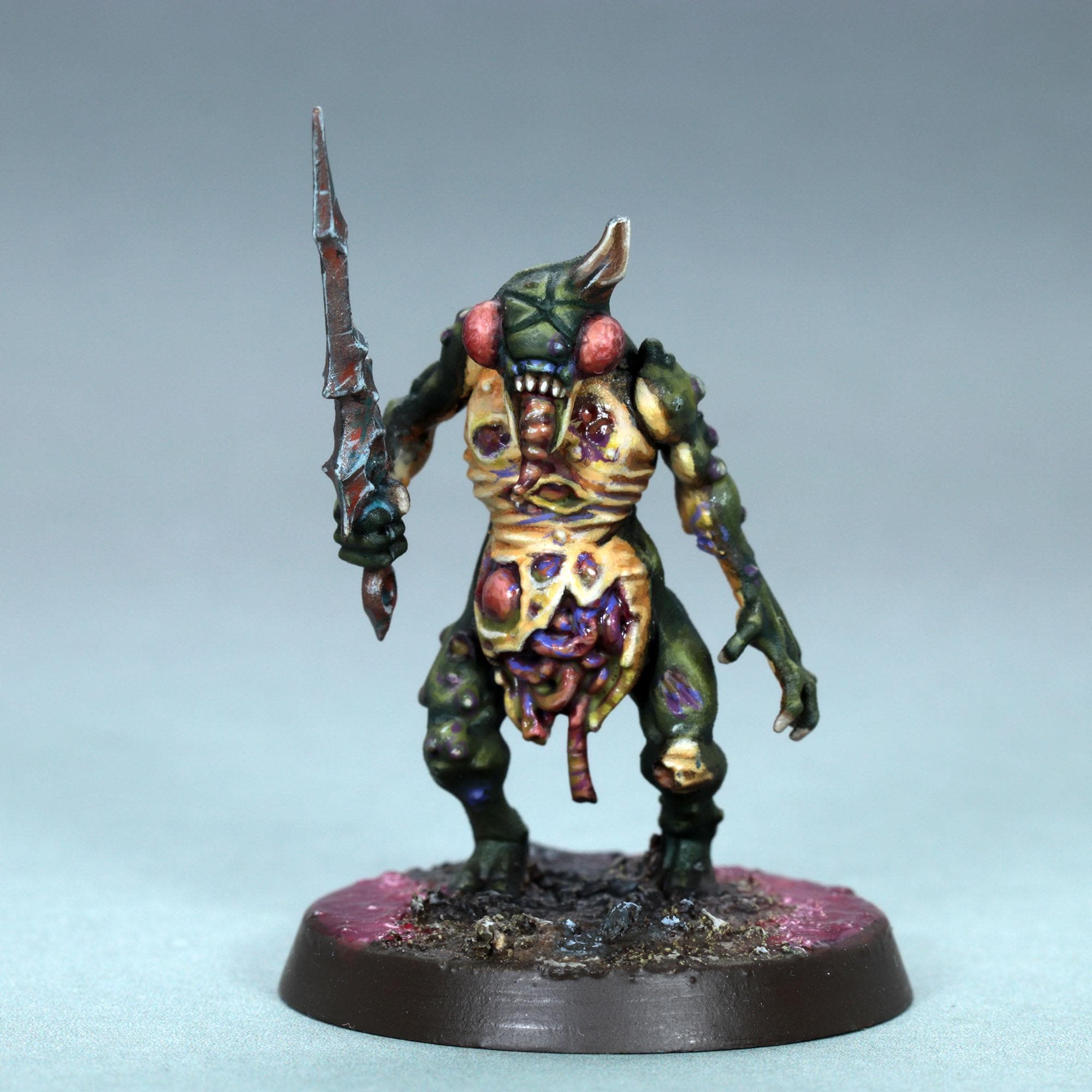 Painted Plaguebearer Miniature, Painted Plaguebearer Fly Warhammer