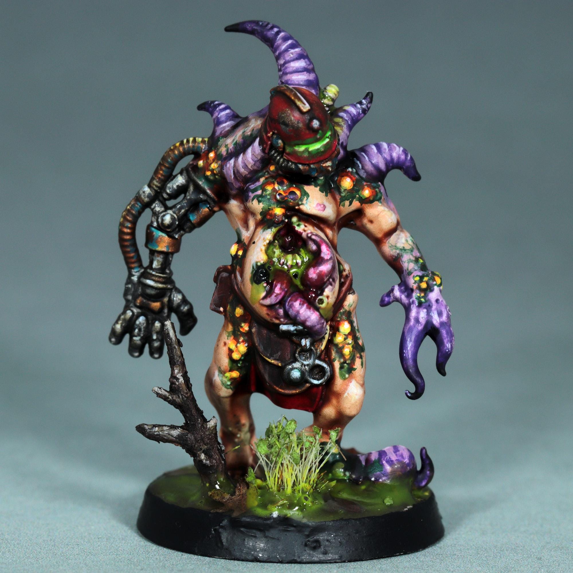 Painted Adeptus Mechanicus Poxwalker Miniature, Painted Skitarii