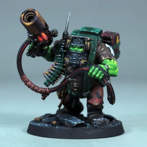 Bemalte Ork Sonderkommandos Miniatur, Warhammer 40k Kill Team