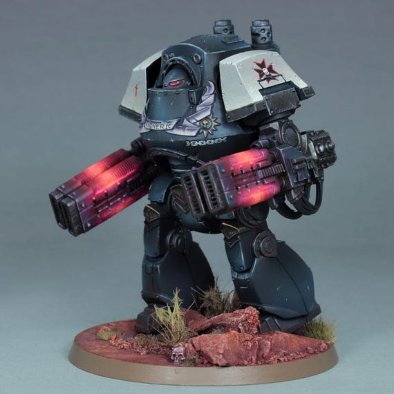 塗装済みコンテンプター ドレッドノート ミニチュア、塗装済みブラック