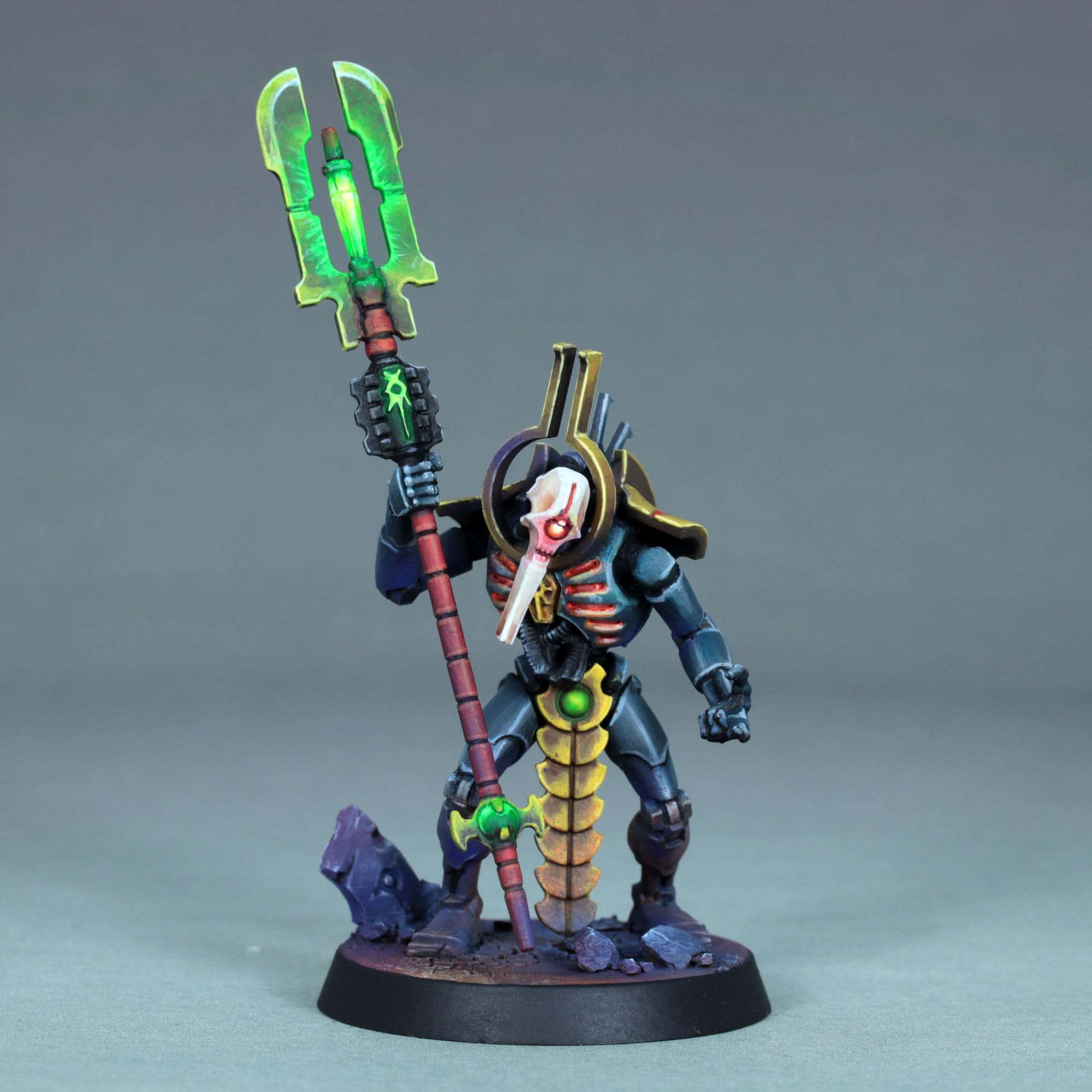 Painted Necron Apprentek Miniature, Painted Cryptek Necron