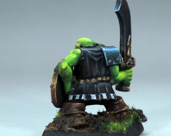 塗装済みオーク戦士ミニチュア、塗装済みクラシックウォーハンマー