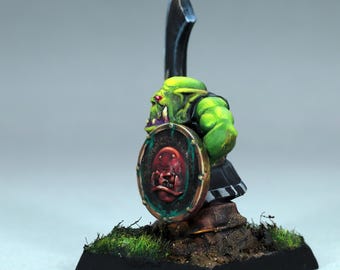 塗装済みオーク戦士ミニチュア、塗装済みクラシックウォーハンマー