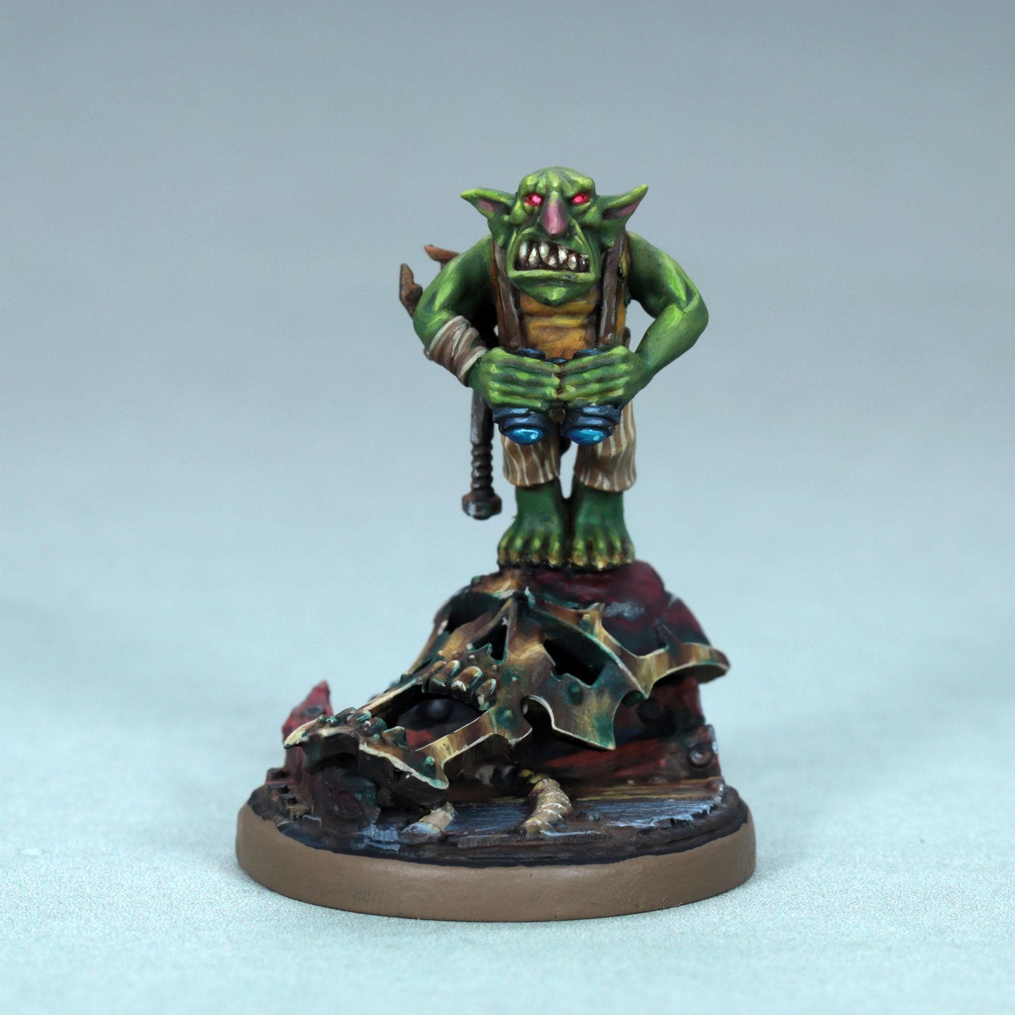 Painted Gretchin Worker Miniature, Painted Ork Gretchin,painted