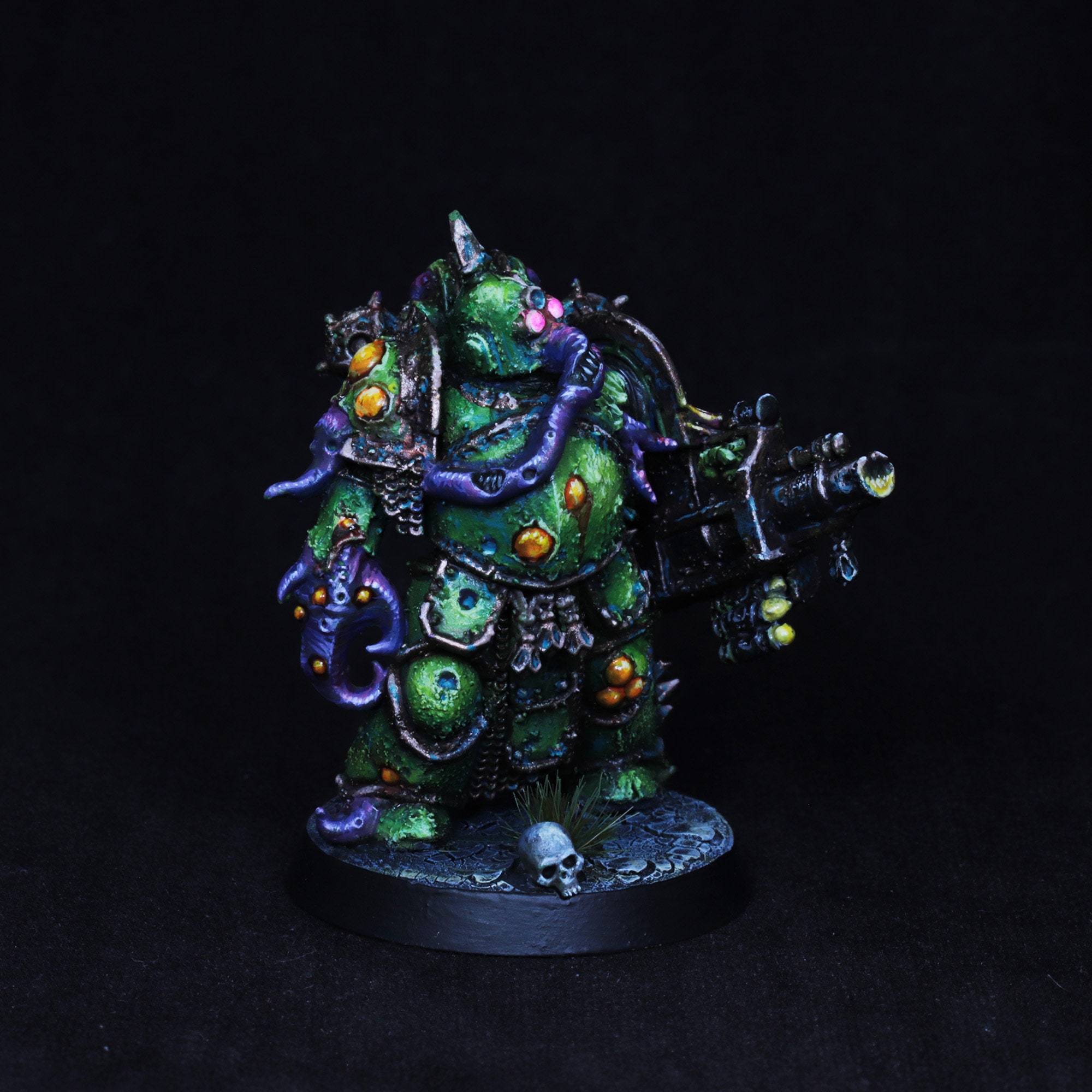 Painted Death Guard Miniature, Painted Nurgle Marine