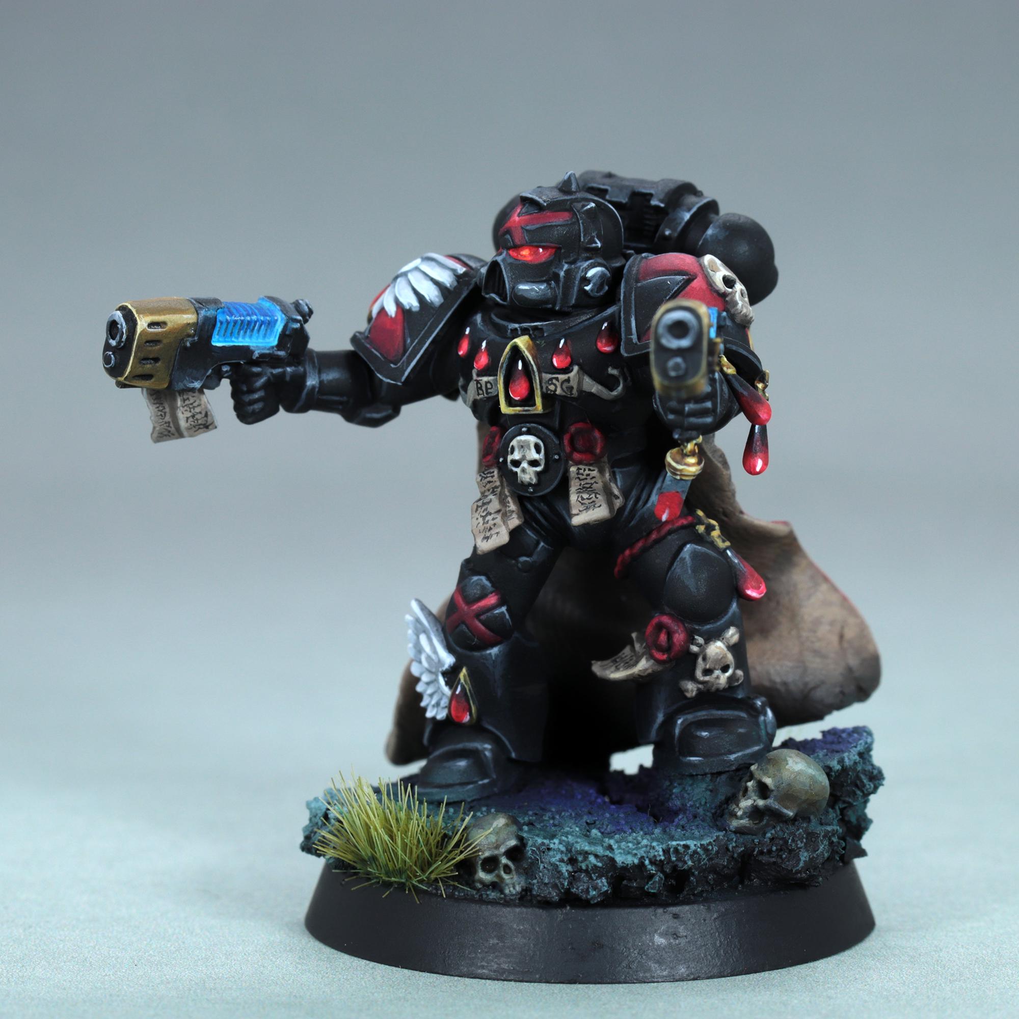 ペイントされたデス・カンパニーのアサルト・スペースマリーン