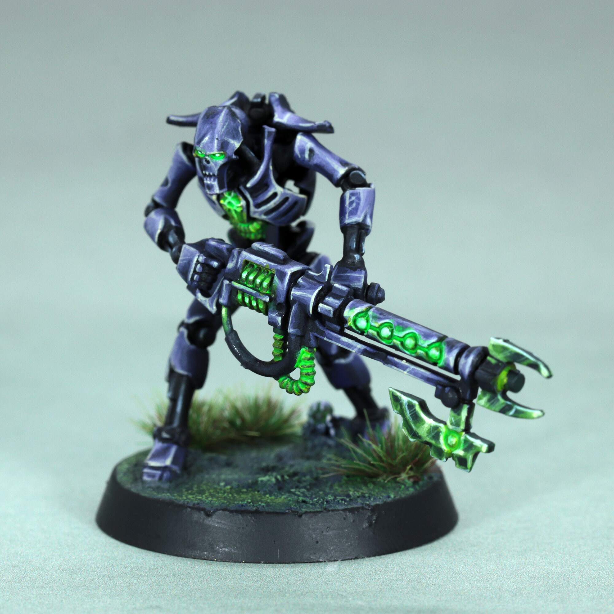 模型製作用品 Necron Warriors_old Painted Necron Warrior Miniature,vpainted Warhammer 40k