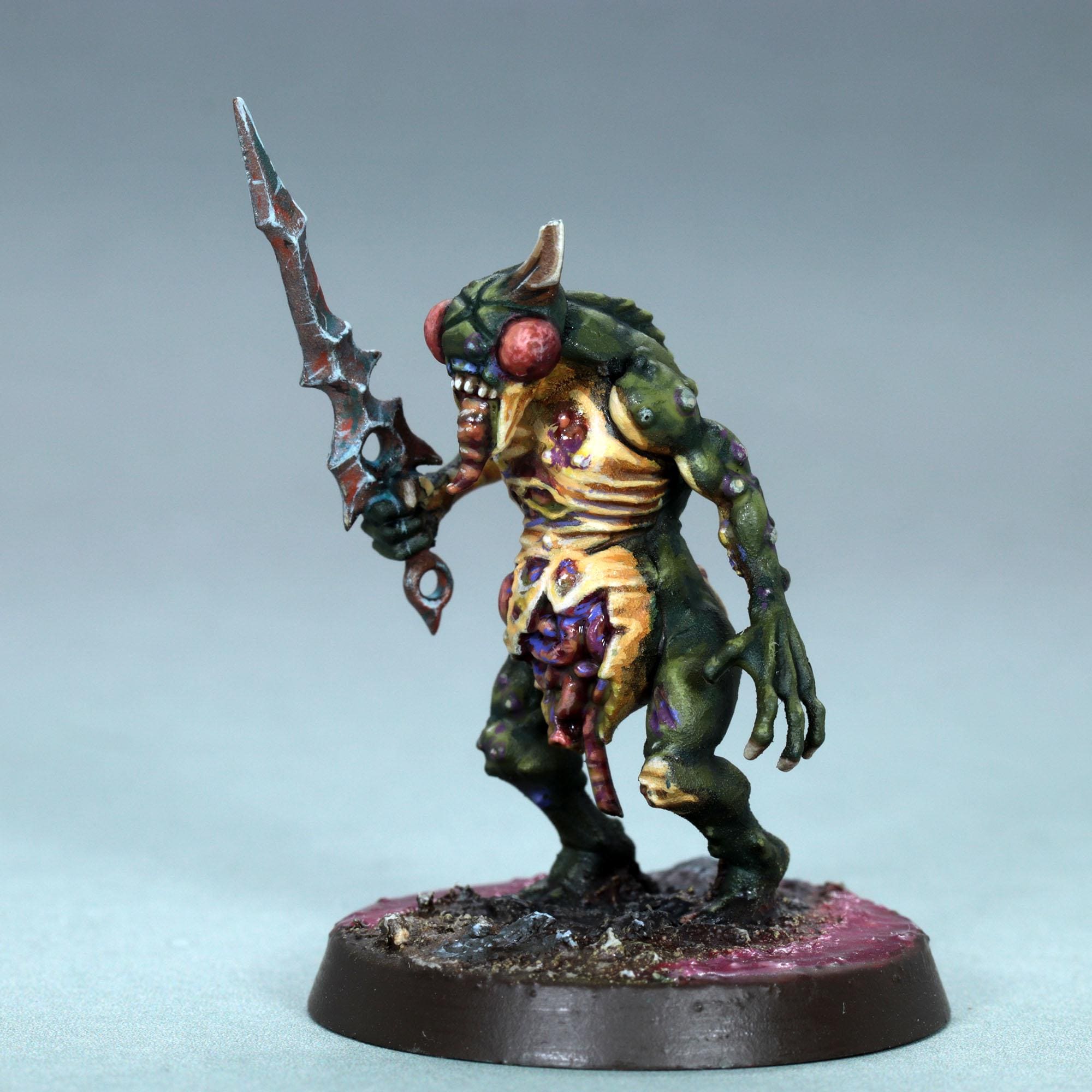 Painted Plaguebearer Miniature, Painted Plaguebearer Fly Warhammer
