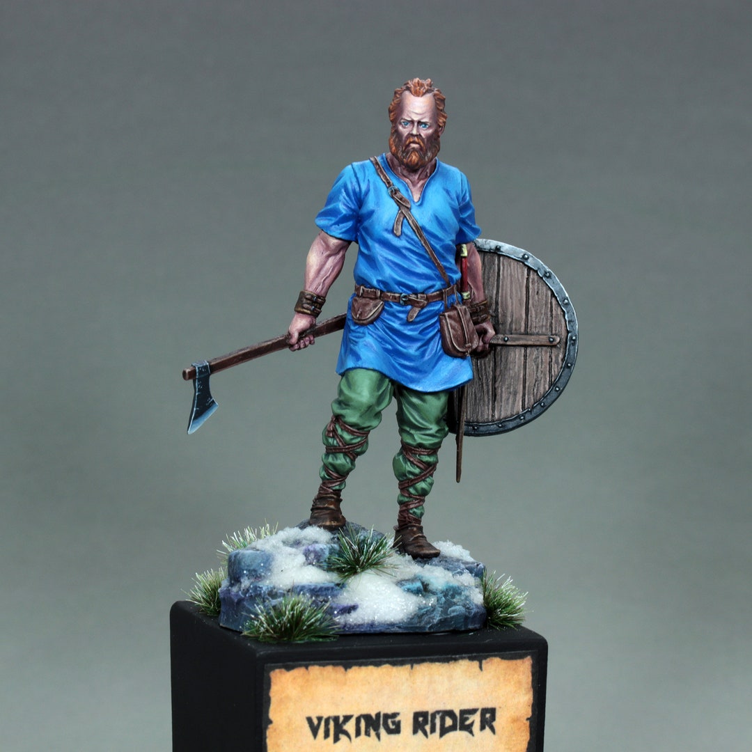 Painted Viking Rider Miniature, Painted Viking 54mm, Painted 54mm ...