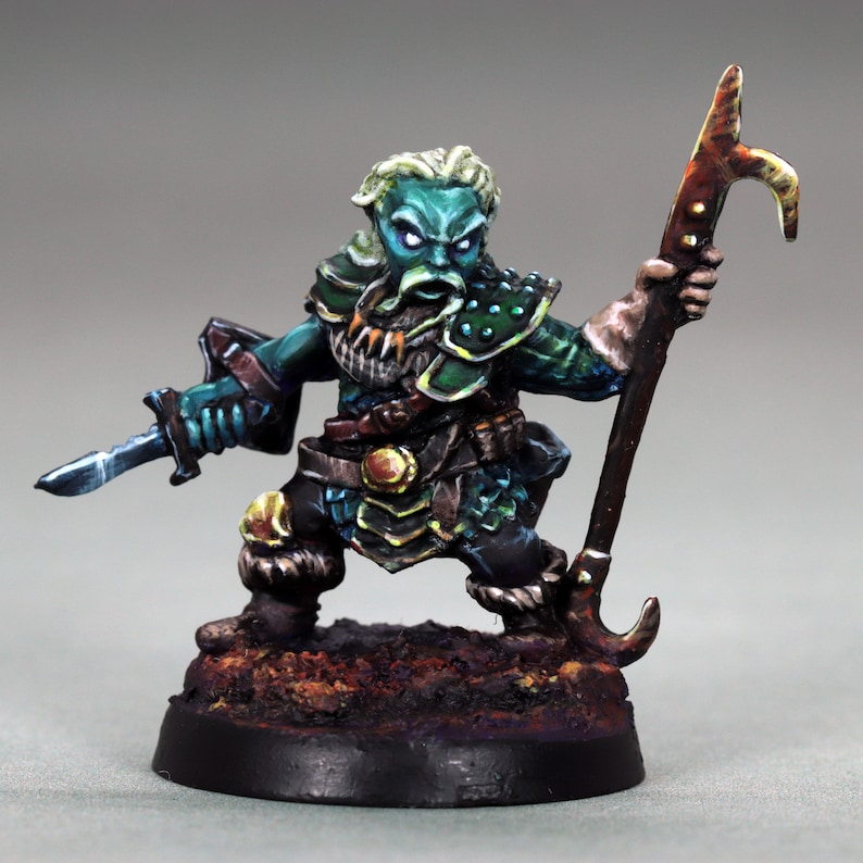 Painted Derro Captain Miniature, Painted Dnd Dwarf Miniature, Painted ...