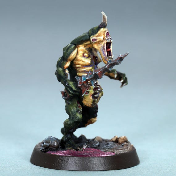 Painted Plaguebearer Miniature, Painted Plaguebearer Warhammer 40k