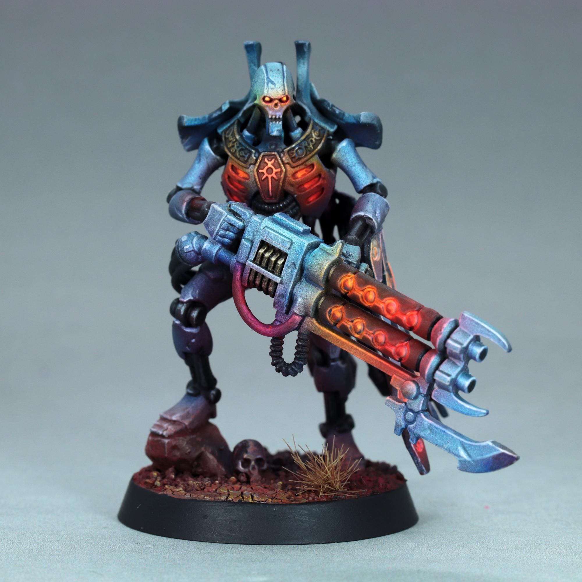 ウォーハンマー　ネクロン　カノプテック・レイス3体セット　塗装済み。ケース付き。 ウォーハンマー ネクロン カノプテック・レイス3体セット 塗装済み