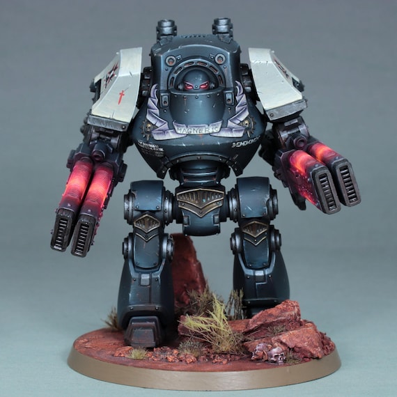 塗装済みコンテンプター ドレッドノート ミニチュア、塗装済みブラック