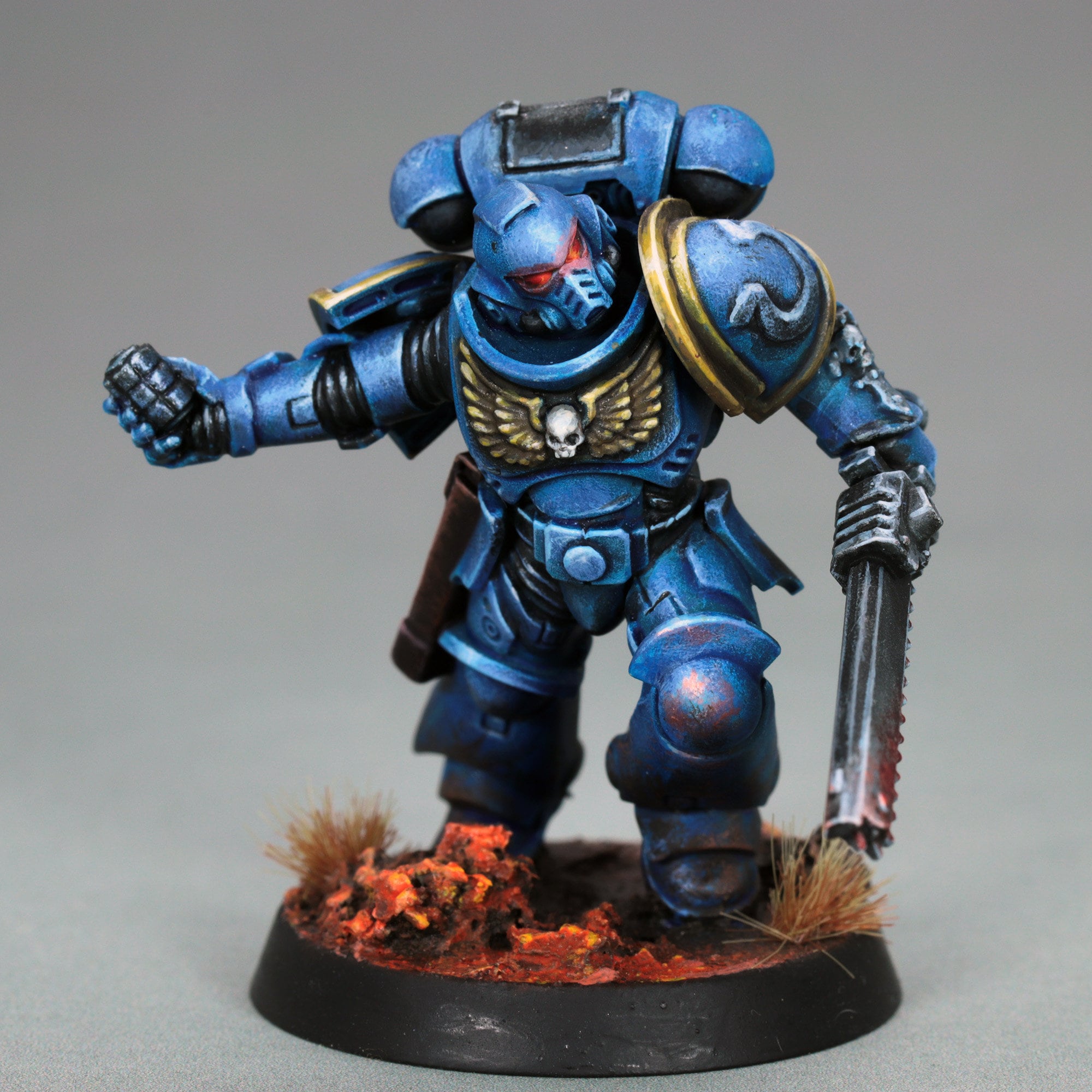 Intercessors X5 Warhammer 40k Army Space Marines Salamanders Painted 