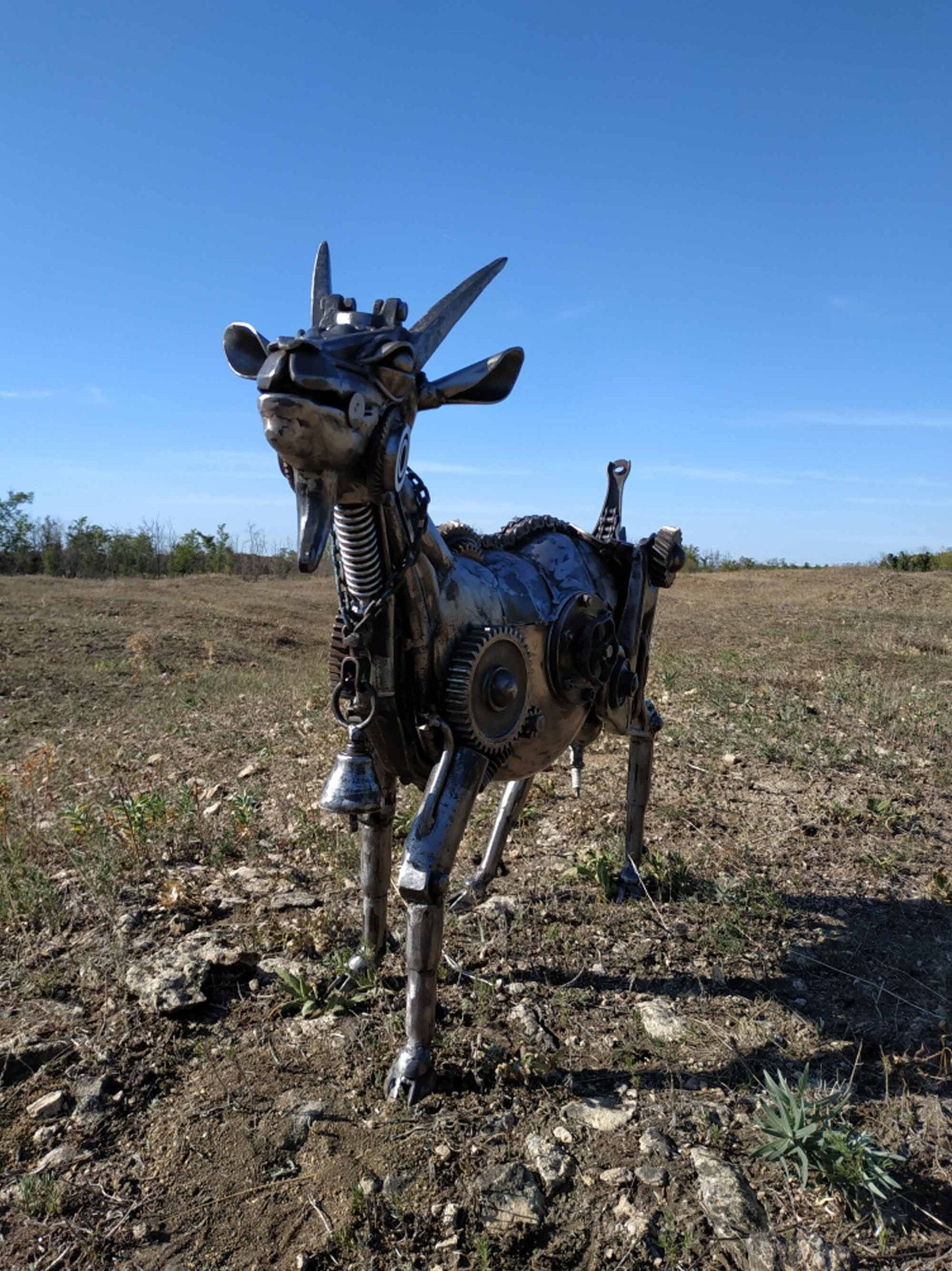 GOAT METAL SCULPTURE Recycled art Home decor Scrap For him Art Etsy