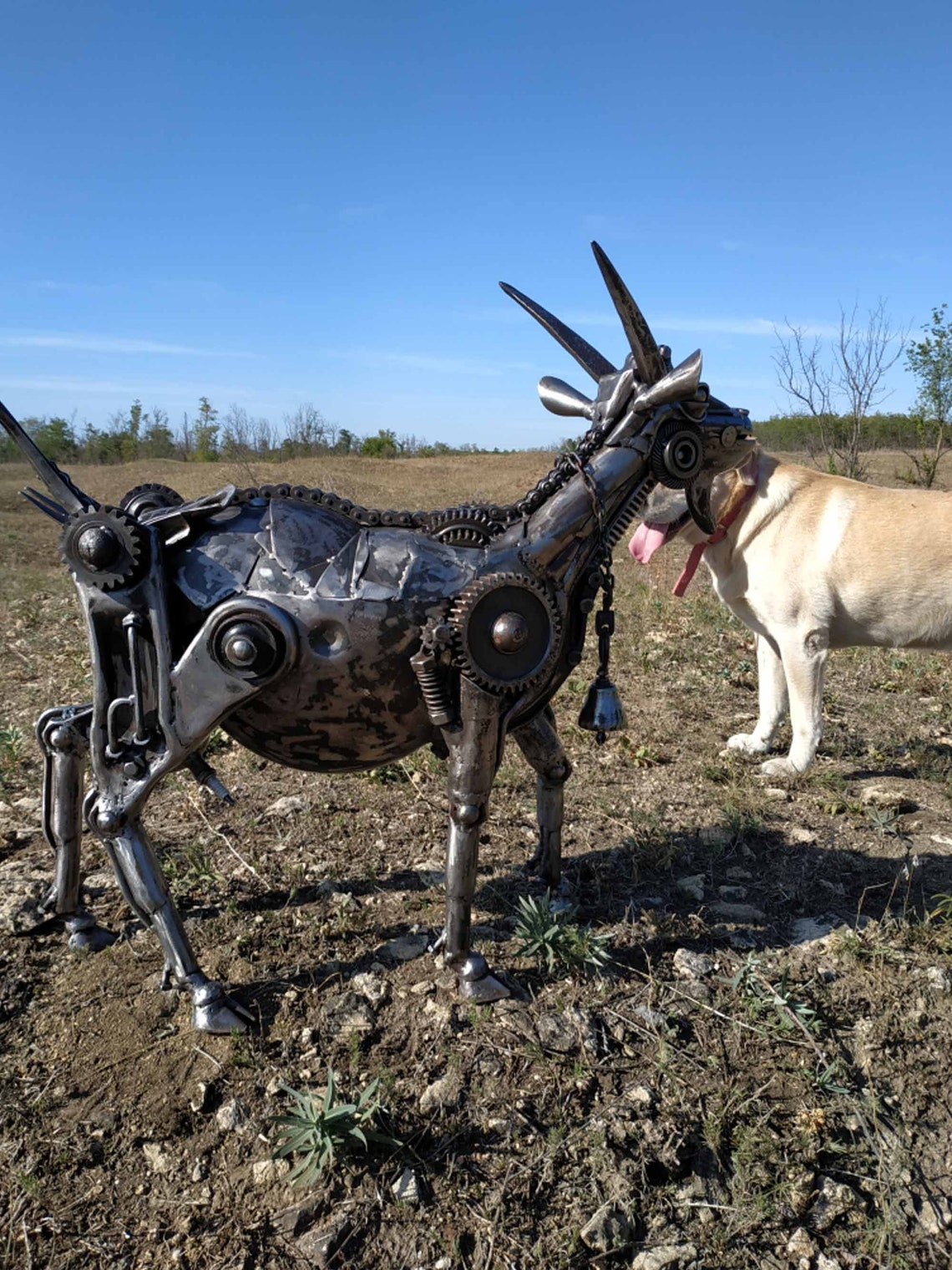 GOAT METAL SCULPTURE Recycled art Home decor Scrap For him Art Etsy