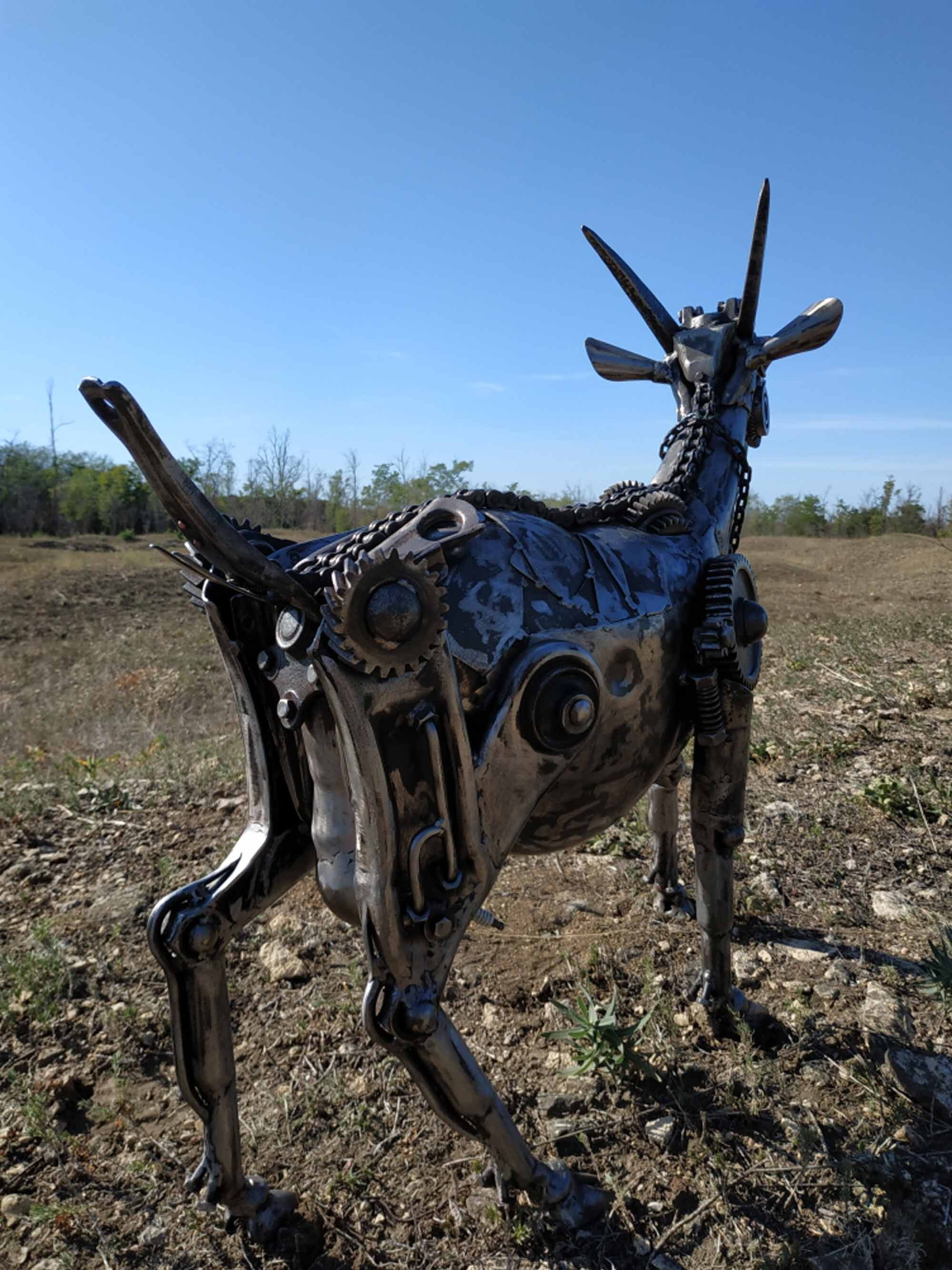 GOAT METAL SCULPTURE Recycled art Home decor Scrap For him Art Etsy