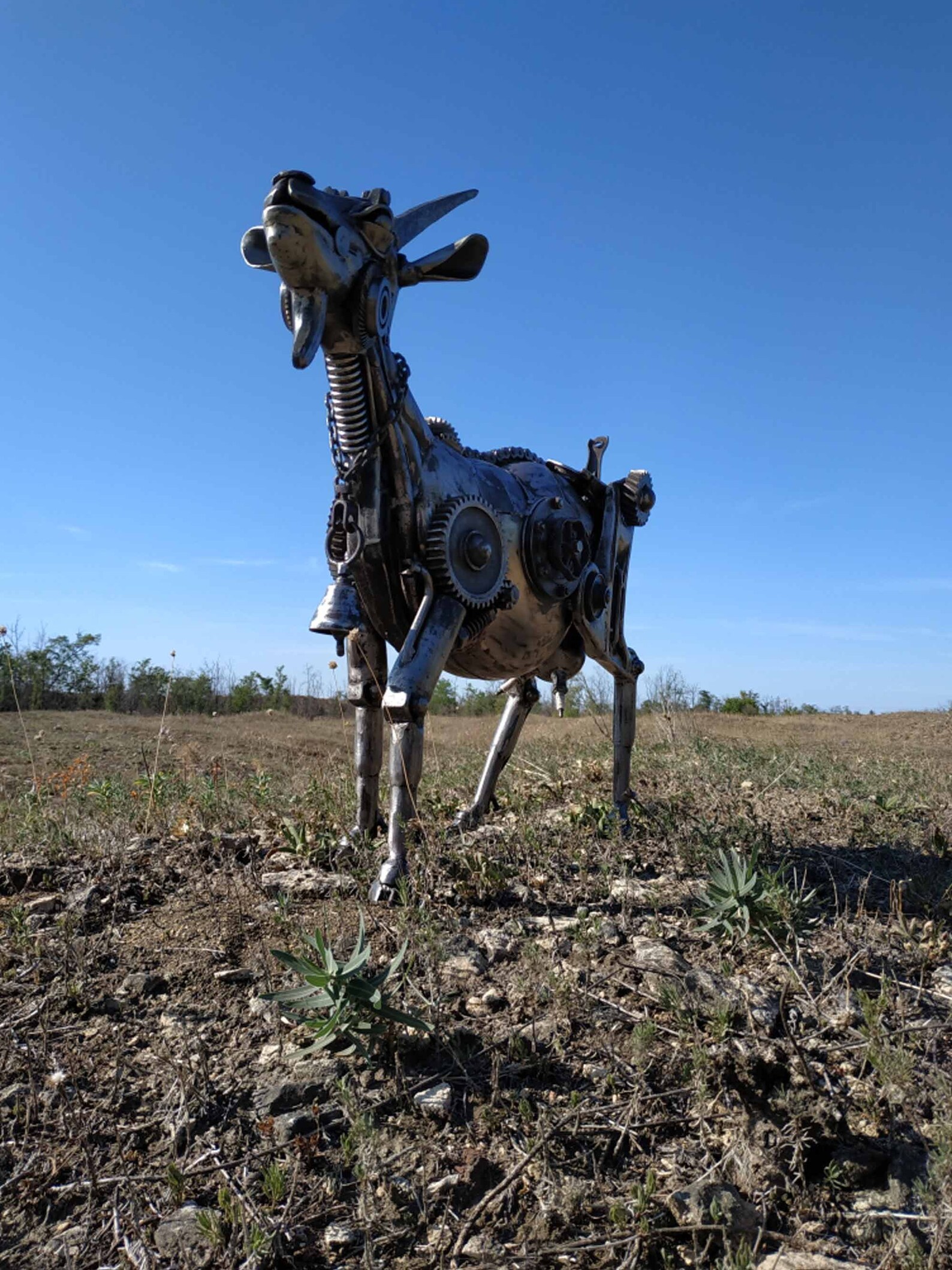 GOAT METAL SCULPTURE Recycled art Home decor Scrap For him Art Etsy