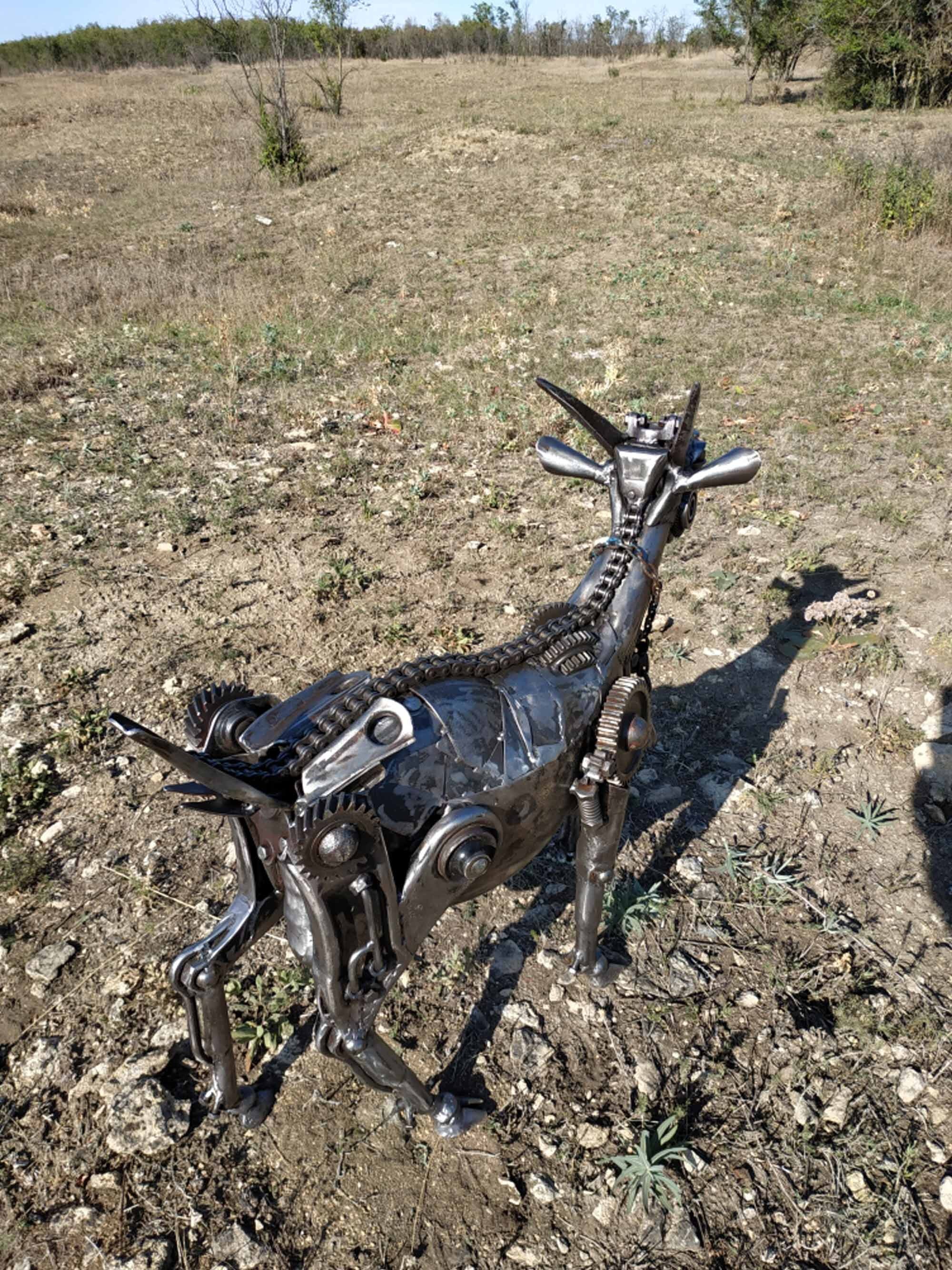 GOAT METAL SCULPTURE Recycled art Home decor Scrap For him Art Etsy