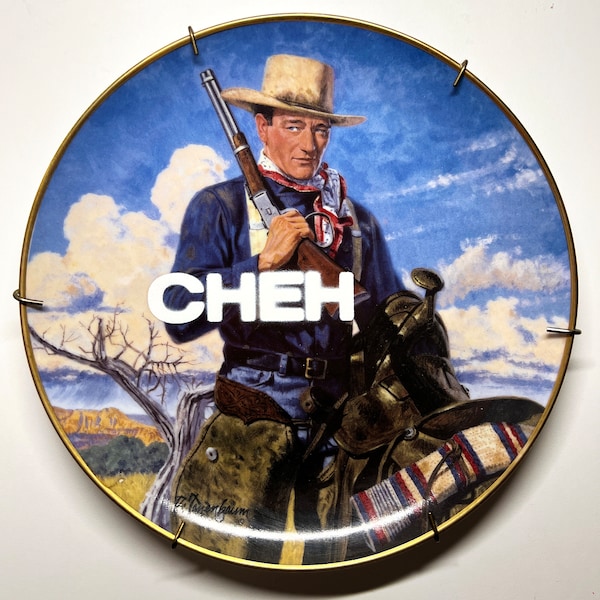 Assiette western avec le pochoir CHEH