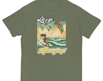 T-shirt classique Let's go Kitesurf pour homme