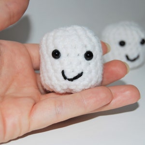 Happy Little Marshmallow Character Crochet Plush