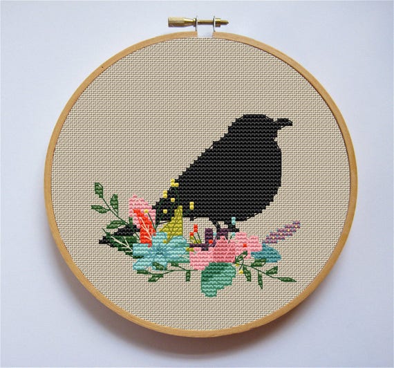 Machine Embroidery Design Simple Sparrow