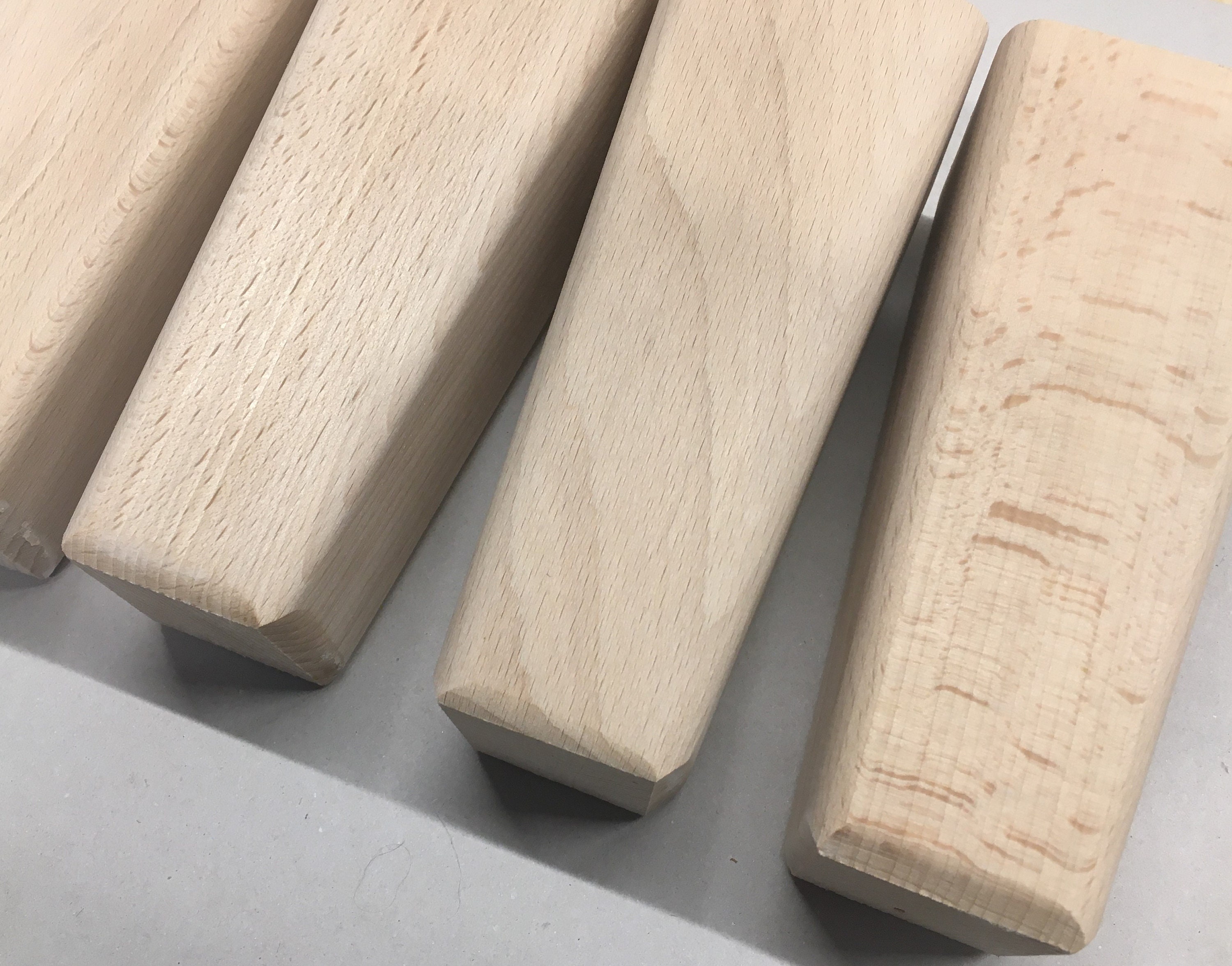 Set of 4 x tall unfinished solid beech furniture legs / feet. Etsy