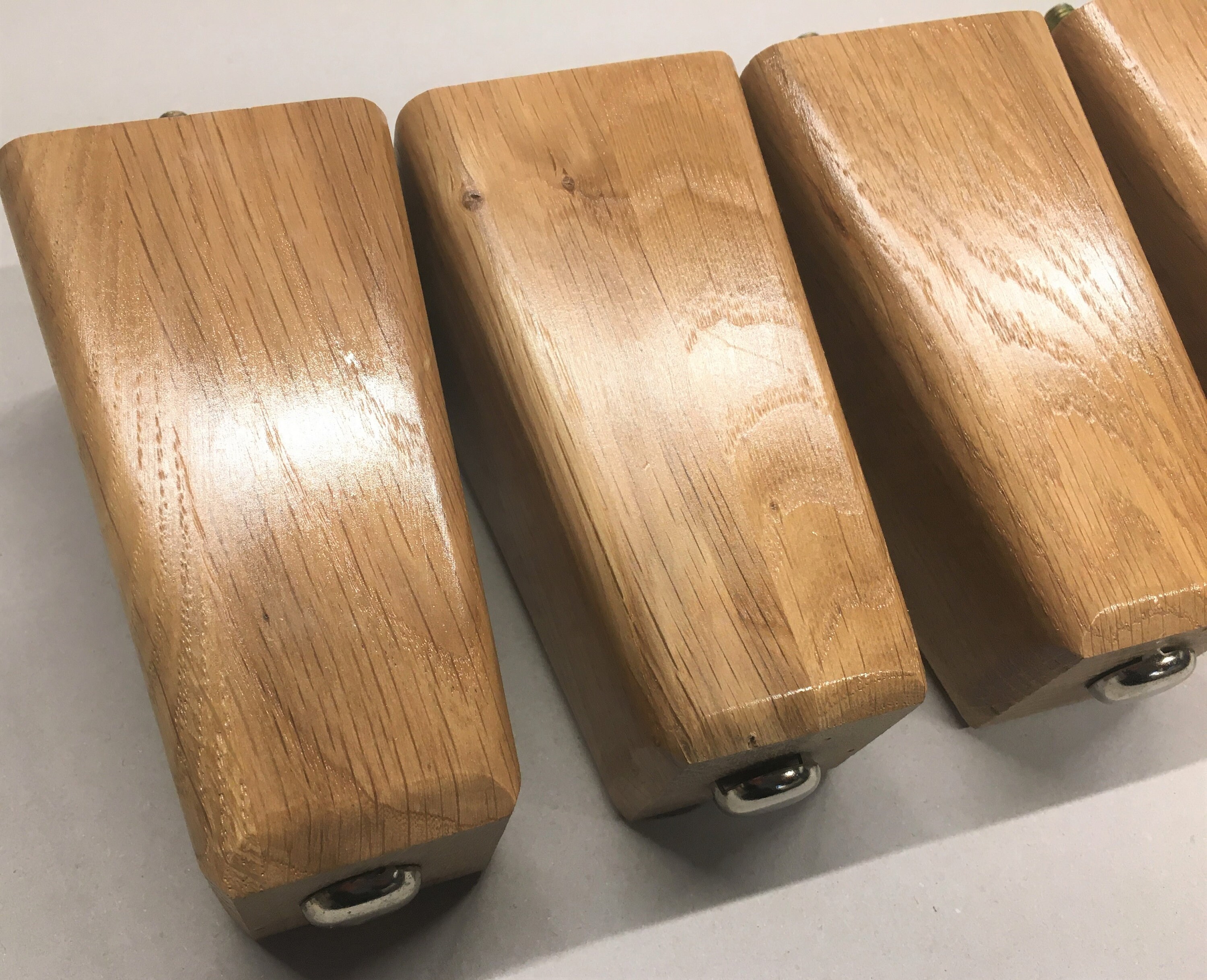 Set of 4 X New Solid Varnished Oak Furniture Legs / Feet. Etsy UK