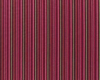 CLEARANCE SALE - New Abraham Moon Carnaby Stripe Brown / Pink. 100% Lambswool Upholstery Fabric. Sold by the Metre. Less than half the RRP!