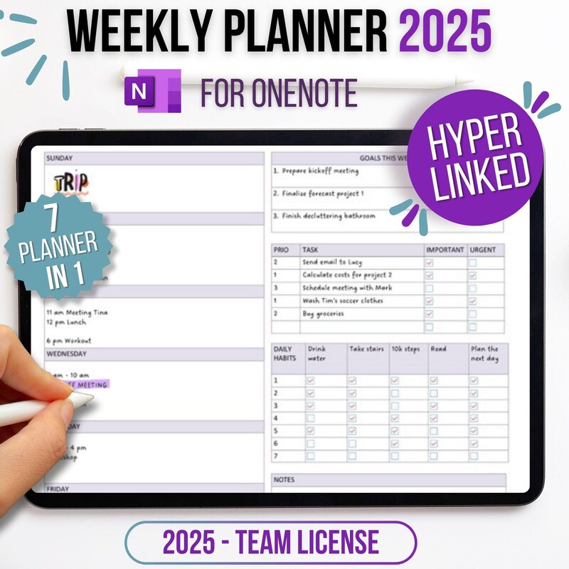 Weekly Planner 2025 for Pc Etsy