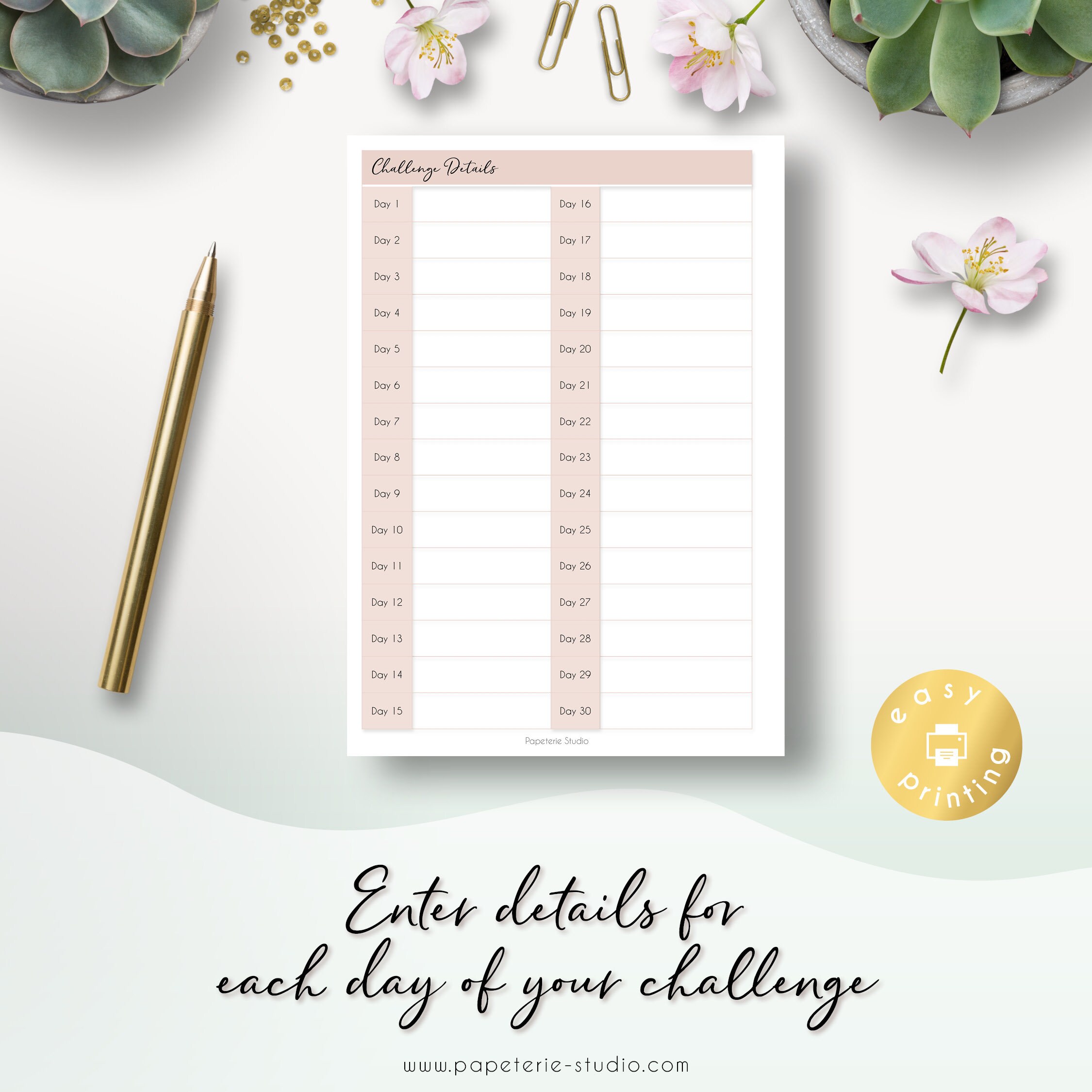 30 Tage Challenge 30 day challenge druckbar printable - Etsy.de