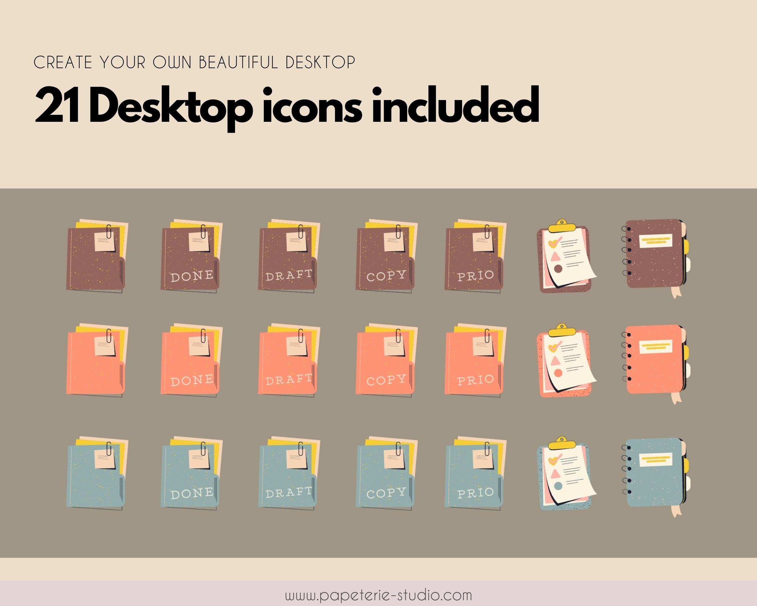 Desktop Organizer 2023 SUNDAY Start Folder Icons for Mac Etsy
