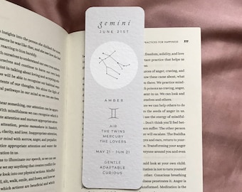 Personalised Zodiac Bookmarks - Sun Sign - Constellation - Star Sign - Moon Sign - Astrology - Horoscope - Zodiac Art - Book Accessories
