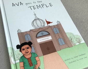 Ava Goes To The Temple - Children's Book - Educational - Kids Books - Reading - Gift - Picture book - Gurdwara - Sikh - Sikhism - Story