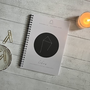 Personalised Zodiac Spiral Notebook - Journal - Horoscope - Astrology - Sun Sign - Star Sign - Diary - Planner - Stationery - Circle