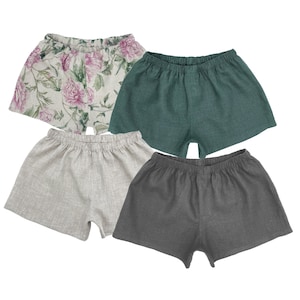 Linen Underwear for Men Organic Mens Boxer Briefs Flax Basic Shorts Sets Gift for Father