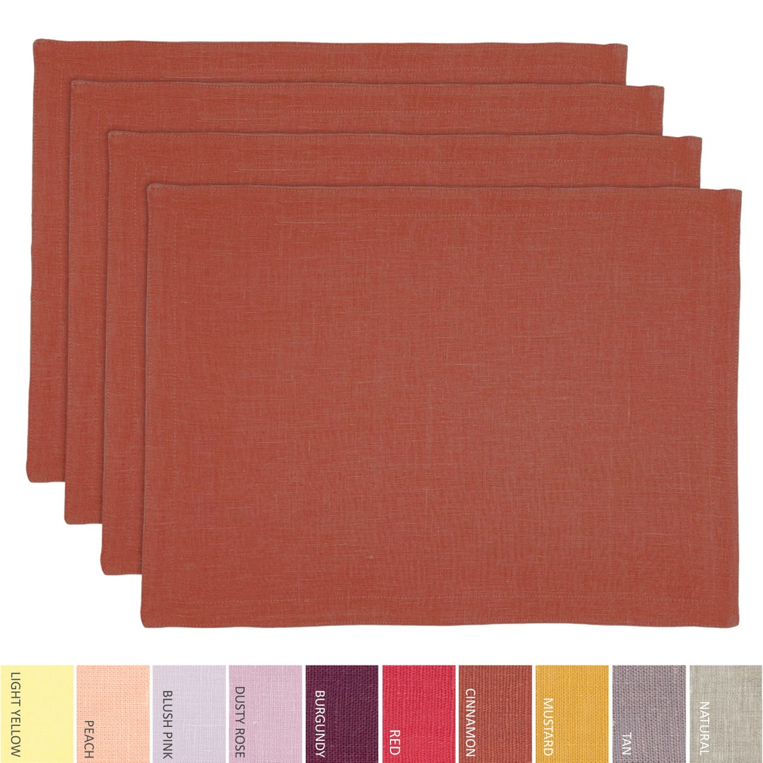 Cinnamon Fall Placemats Set of 2, 4, 6, 8, 10, 12 Dining Place Linen