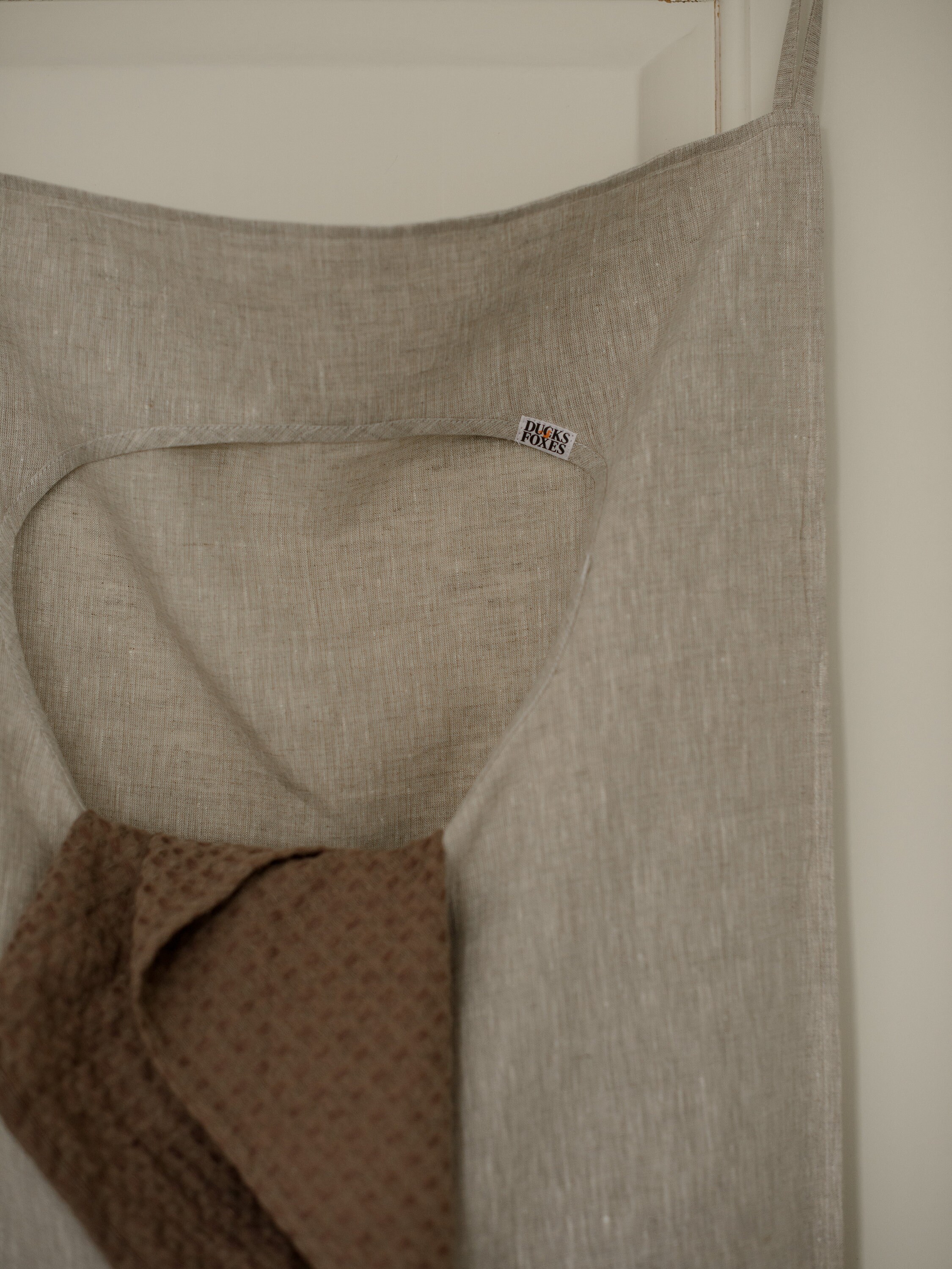 Laundry Bag Hanging laundry Bags Gray Linen Bag Wall Hanging Etsy