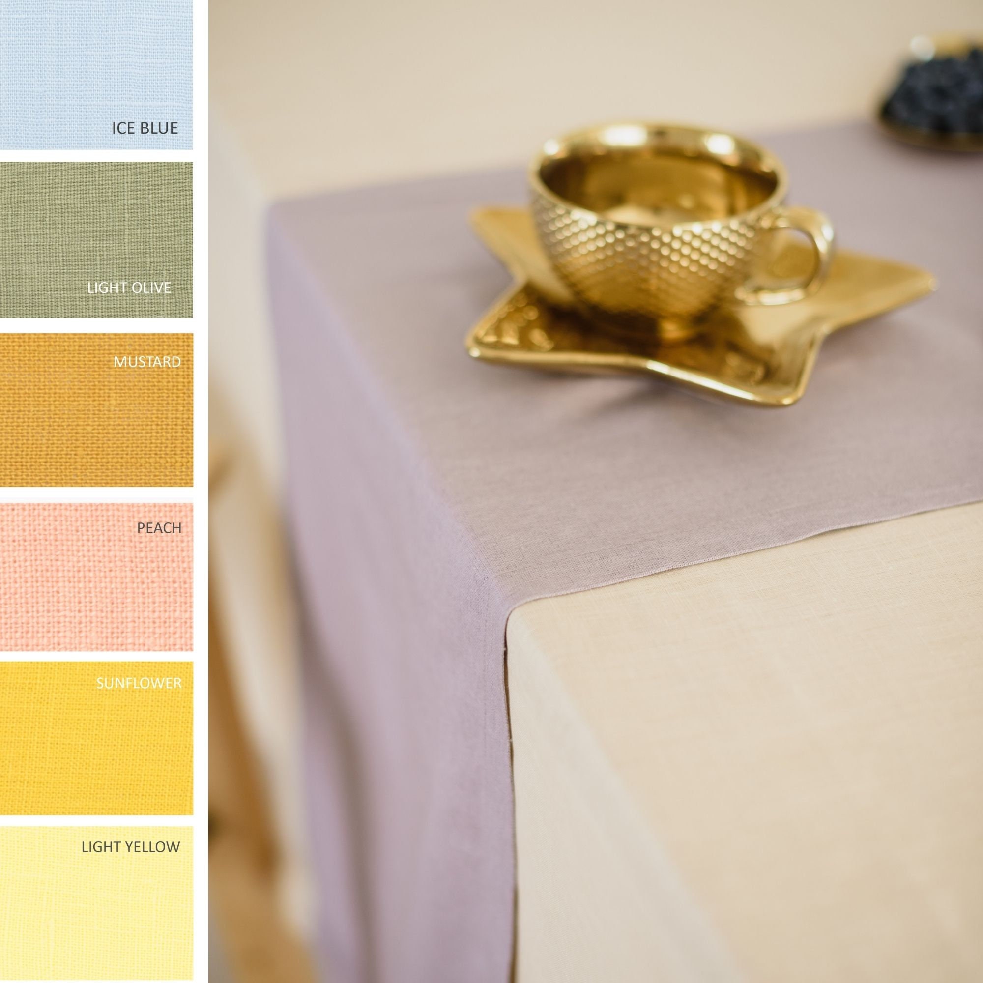 Rustic Table Runner for Round Table Linen Dining Gray Table Etsy UK