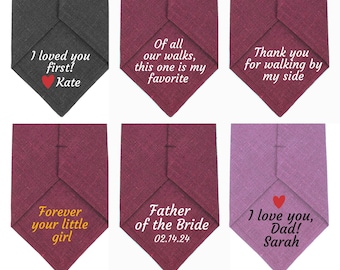 Custom tie for dad - Personalized gift for father of the bride - personalized ties father of the groom gift Fathers day gift custom text tie